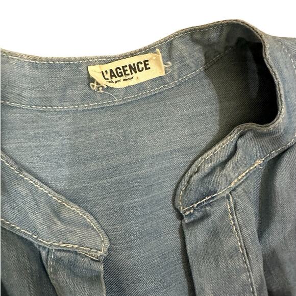 L'AGENCE Blue Mini Dress - Picture 2 of 9